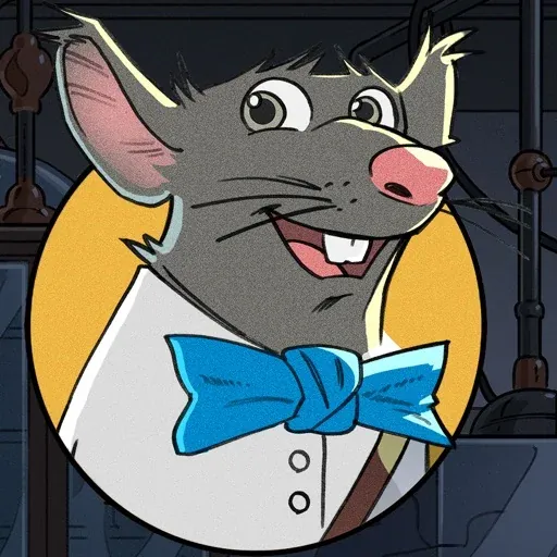 Lese-Detektor app icon showing Rudi the rat with a blue bow tie